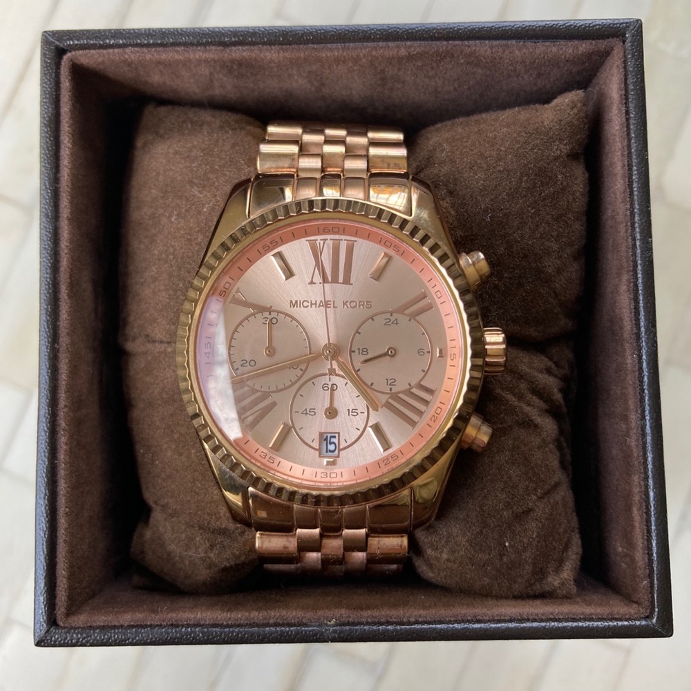 Michael Kors Runway Rose Gold Watch